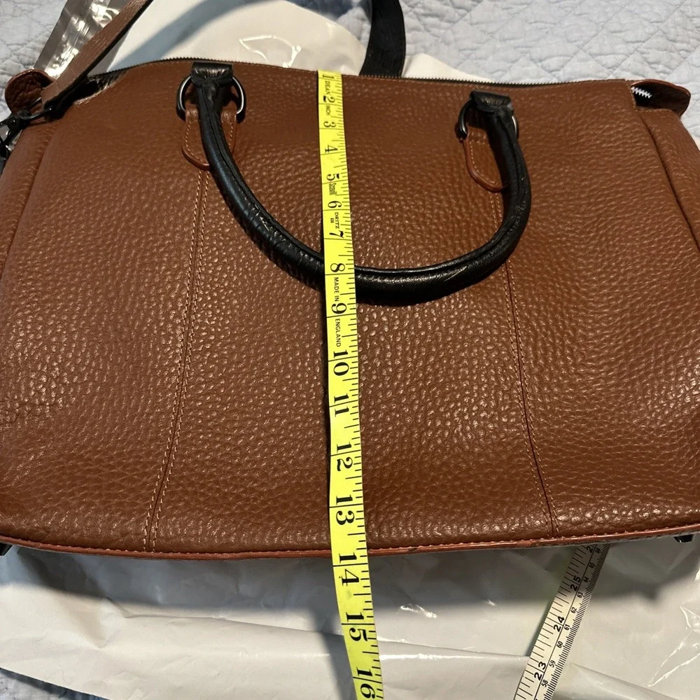 Vei Rossi Made In Italy‎ Brown Leather Briefcase Laptop Bag with Strap
